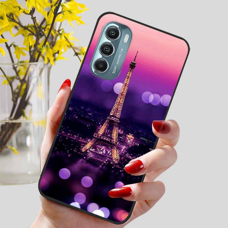 Fashion Lovely Cute Black TPU Silicone Phone Cover for Motorola Moto G Stylus 4G 5G 2022 Protect Soft Bumper Shells Coque Capa