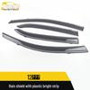 Compatible with 12 Surui Rain Deflectors, Featuring Plastic Bright Strips - Stylish Car Trim Accessory.