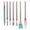 7pcs Ceramic Nail Drill Bit Rotatable Polishing Shaping Portable Cuticle Remover Bits for Nail