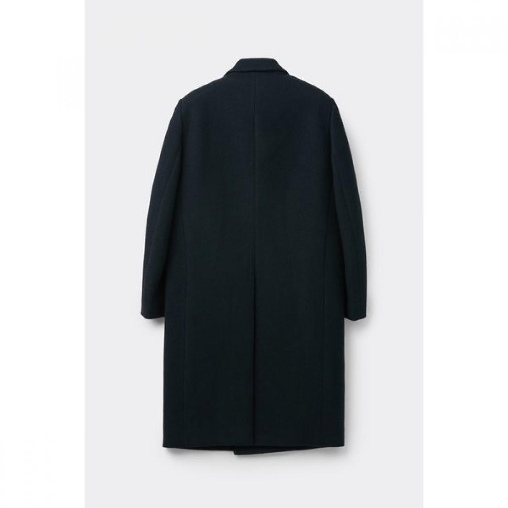 Customellow Navy Half Double Breasted Coat Cwcaw25711nyd