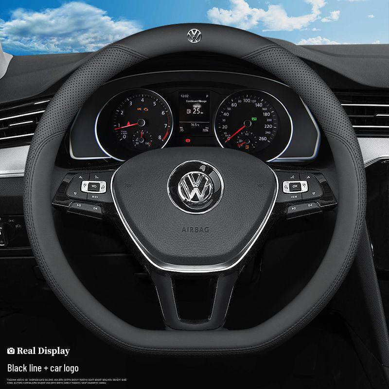 Оригинальная кожаная оплетка руля Volkswagen для Lavida, Jetta, Tiguan, Passat, Bora, Sagitar, Magotan, Teramont, Lingdu