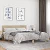 Bed Frame in Sonoma Oak 200x200 cm Wood Based Material and Metal