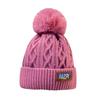 24 Winter new plush warm wool hat women's outdoor cold-proof cycling hat thickened cold-proof sleeve knitted hat