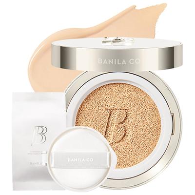 Тональная основа Banila Co Covericious Ultimate White Cushion Foundation 14 г + сменный блок 14 г, набор, 21 оттенок слоновой кости, 1 шт.