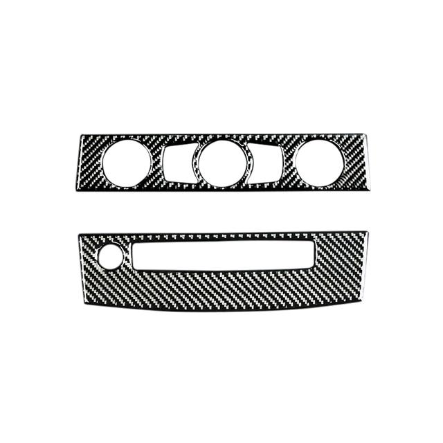 Для BMW 5 серии E60 2004 2005 2006 2007 2008 2009 2010 Углеродное волокно Кондиционер CD Панель управления