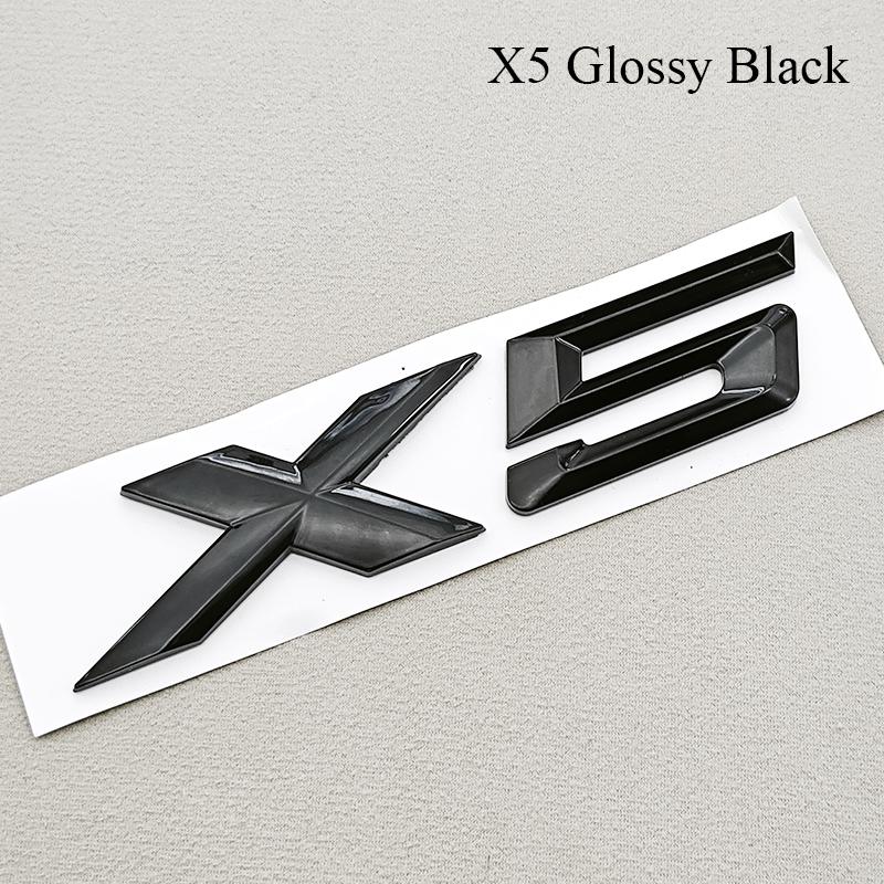 3D ABS Black Chrome Car Letters Rear Trunk Badge X5 X6 Logo Emblem Decals For BMW X5 X6 F15 G05 F16 G06 Sticker Auto Accessories NM9
