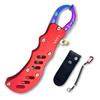 L-park [Just the Right Size for Easy Handling] Fish Grip, Aluminum, Rust-Resistant, with Carabiner Case [2 Colors Available] (Red)