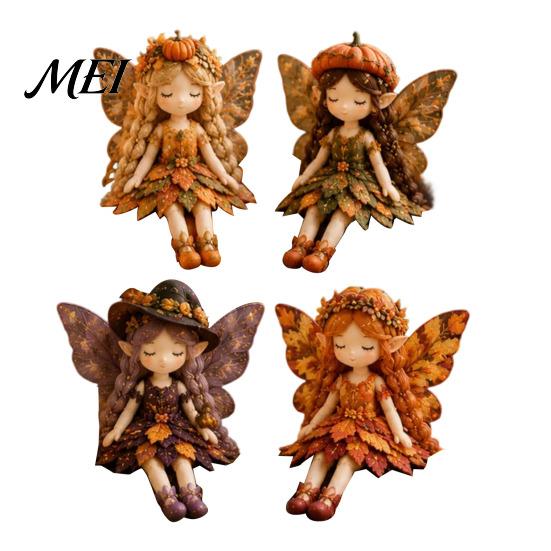 Vintage Garden Fairy Craft Patchwork DIY Kit, Flower Fairies Sewing Make 4 Kit Dolls, Beginner-Friendly Project for Home Decor Handmade Gift