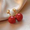 Серьги Ancola «Серебряная Игла» с Красным Сердцем – Модные, Роскошные и Элегантные для Осени/Зимы 2025