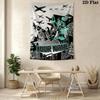 Name Custom Anime Miku Wall Tapestry Aesthetic Wall Hanging Printed Fabric Blanket Decorative Tapestries for Bedroom Living Room Home Decor