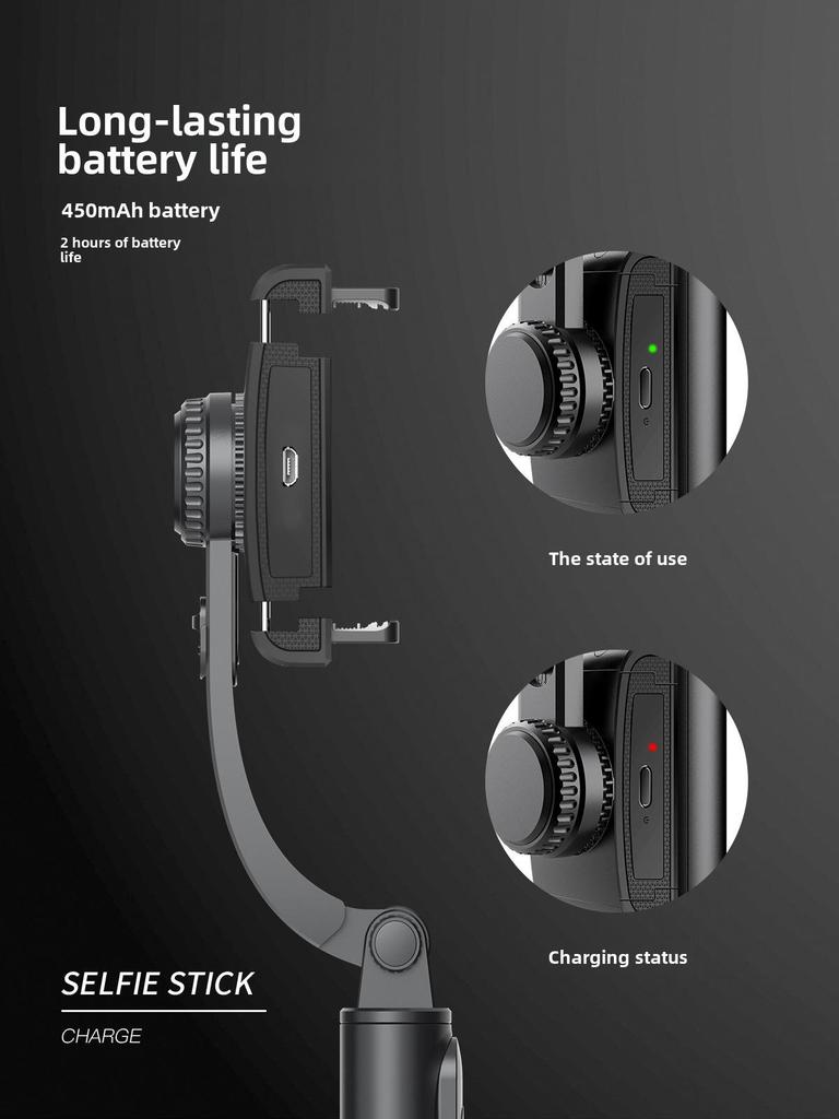 Ручной карданный стабилизатор CYKE: Выдвижная палка для селфи, настольный держатель для мобильного телефона, штатив Anti Shake Live