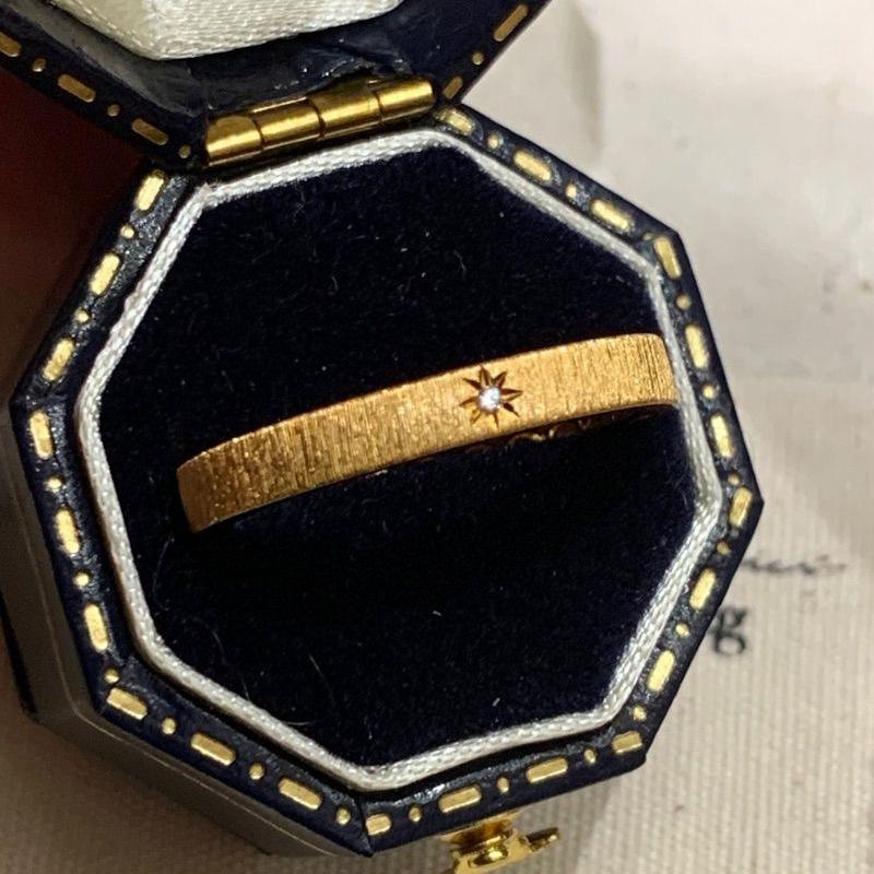 Vintage Antique Brushed Octagram Ring, High Value Design, Niche Real Gold Electroplated Index Finger Ring