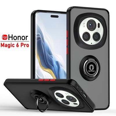 Противоударный бронированный чехол для Honor Magic 6 7 Pro с магнитной подставкой и кольцом-держателем для телефона, матовый чехол для Honor Magic 7 Lite X9C