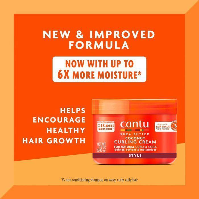 Crème bouclante à la noix de coco - CANTU - 340 g - Hydratant - Cheveux bouclés - frisés - Femme