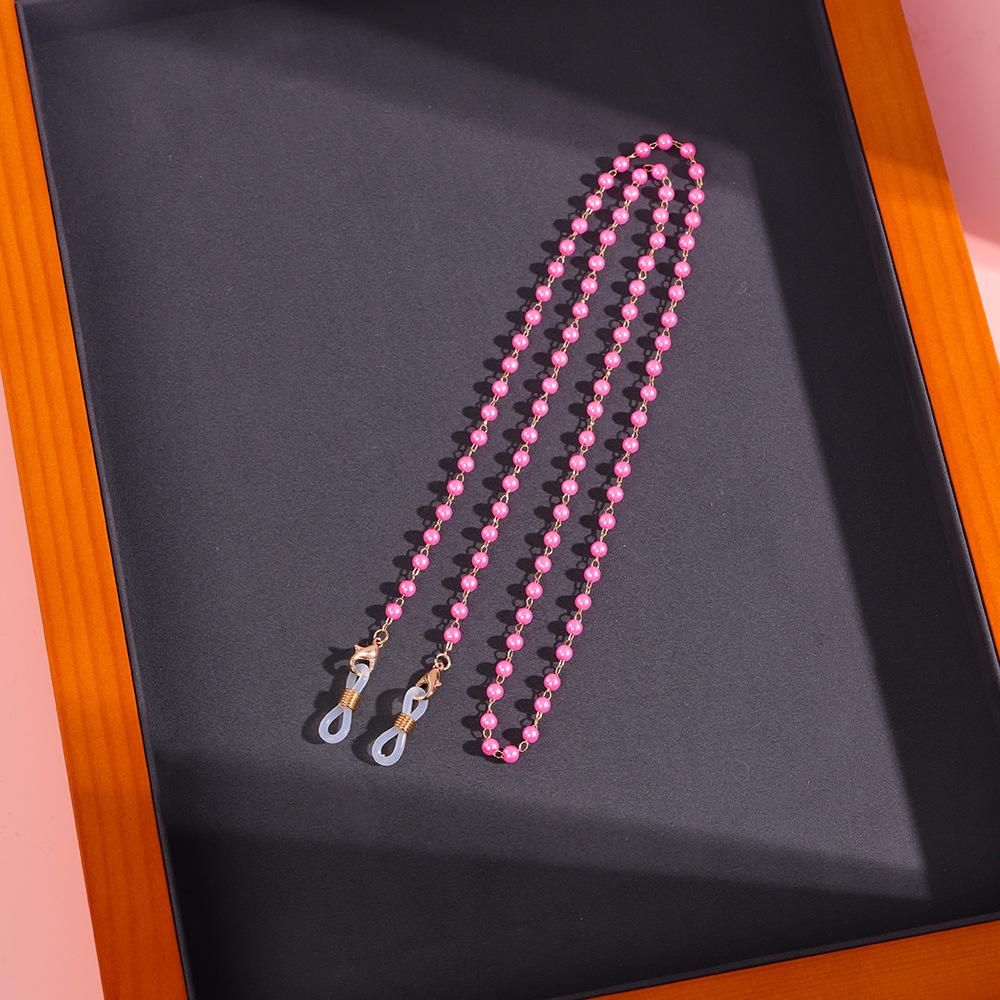 Новая модная цепочка для очков с жемчугом, подвесная цепочка, популярная цветная цепочка для очков с жемчугом, противоскользящая цепочка для маски.