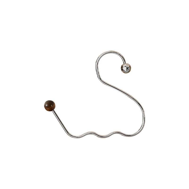 S-образный прочный круглый держатель для шляп, не оставляющий следов, нескользящий крючок для хранения шляп, вешалка для шарфов, полотенец, галстуков, нержавеющая сталь