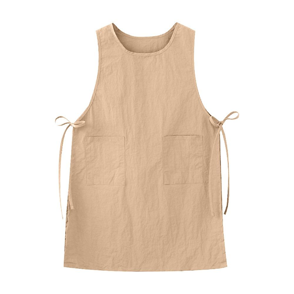 Anti-dirty Kitchen Aprons Solid Color Coffee House Uniform Fashion Nail Salon Beauty Apron  Unisex