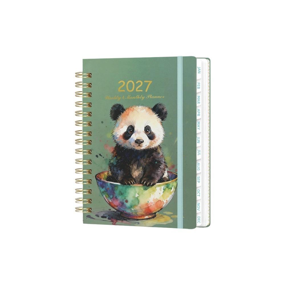 Spiral Bound Floral Spiral Notebook Floral Pattern Schedule Book for Work Office School Supplies