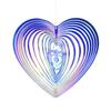 Heart Butterfly Wind Spinners Hanging Ornaments Bird Deterrent Wind Catcher Rotating Wind Chime Home Garden Outdoor Decorations