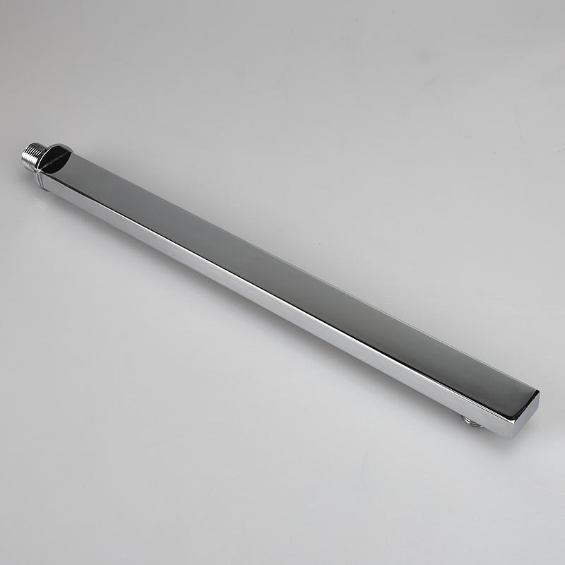 40cm Shower Extension Arm 304 Stainless Steel Wall Mounted Silver Polished Extra Arm Bathroom Bracket Bar For Rain Shower Head