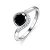 Bague Ringen S925 Чистая инкрустация муассанита цвета D 1 карат, серия женских сумок с простым закрытым кольцом