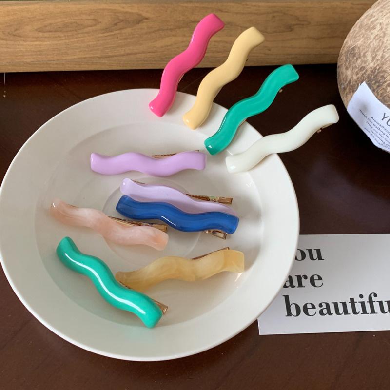 1 комплект, винтажные акриловые заколки для волос, корейские волнистые заколки с геометрическим рисунком, заколки для волос для женщин, аксессуары для волос, модные головные уборы для детей и девочек