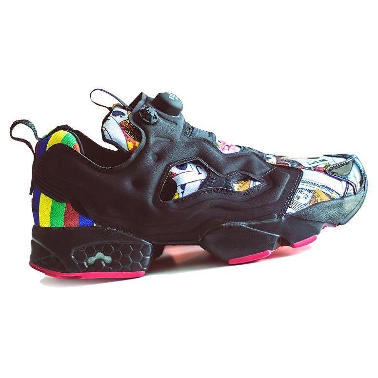 Reebok Phantaci X Deal X Instapump Fury Тканевые Удобные Универсальные Низкие Повседневные Кроссовки Унисекс Черные FZ2210