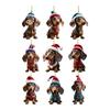2D Christmas Tree Pendant Cute Dog Car Hanging Interior Christmas Ornaments  Home