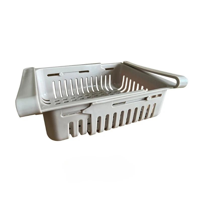 Корзина для хранения в холодильнике Выдвижная корзина для сушки Масштабируемая коробка-органайзер для хранения яиц Ящики для хранения в гостиной и кухне