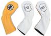 Golf Iron Cover Set with club number Akita Inu design (9 pieces) 4-9, Pw, Aw, Sw, labels. (Black)