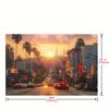 2D plane, 1 piece of Sunset Boulevard background fabric, suitable for photography, an ideal choice for events and parties