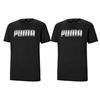 Puma Спортивная футболка с круглым вырезом Performance Logo Print Мужские топы Черные 520484-01