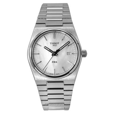 PRX Classic Contemporary нержавеющая сталь белый перламутровый циферблат кварцевые часы T137.210.11.111.00 100M унисекс