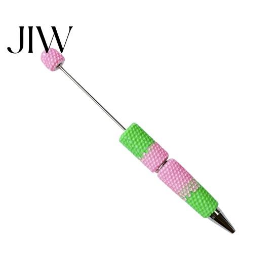 Novelty Rainbow Pens DIY Beadable Pen, Colorful Fancy Beaded Crafting Ballpoint Gift for Students, Party Favors, Creative Office Supplies Decorative