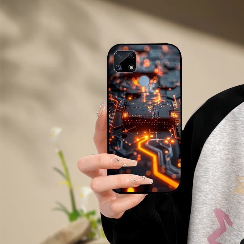 Silicone Phone Case For Realme C25s C25 Cover Painted Soft For Realme C25 C25S C21 C21Y C25Y Phone Case RealmeC25s C 25 s Funda