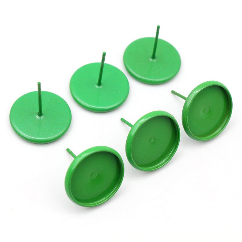8/10/12mm 20pcs/lot 26 Colors Plated Earring Studs,Earrings Blank/Base,Fit 8-12mm Glass Cabochons,Buttons Earring Bezels