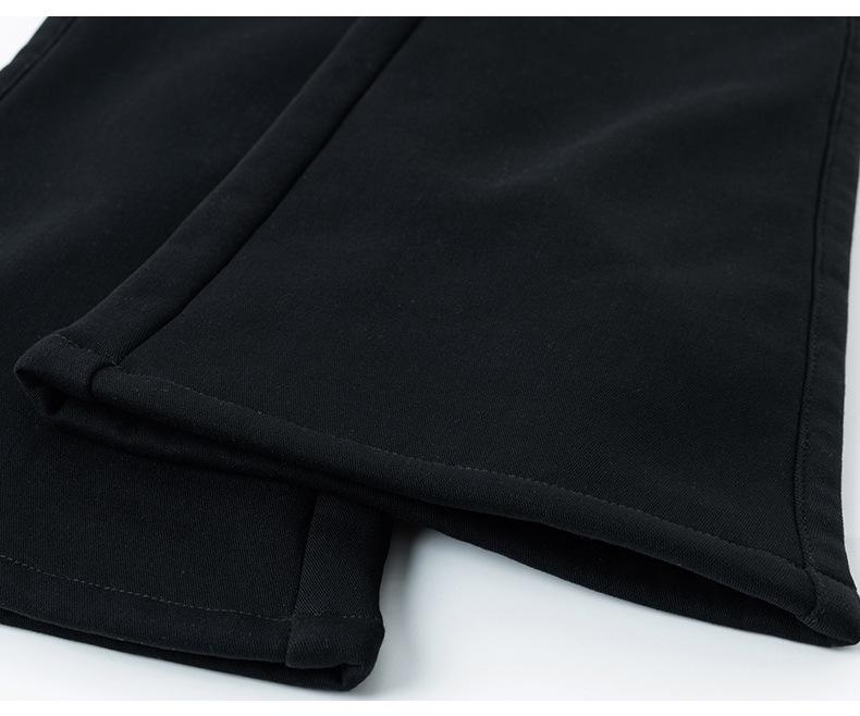 High-Waisted Fleece-Lined Women's Flared Denim Pants, Slim Fit with Elastic Waistband, Warm and Comfortable