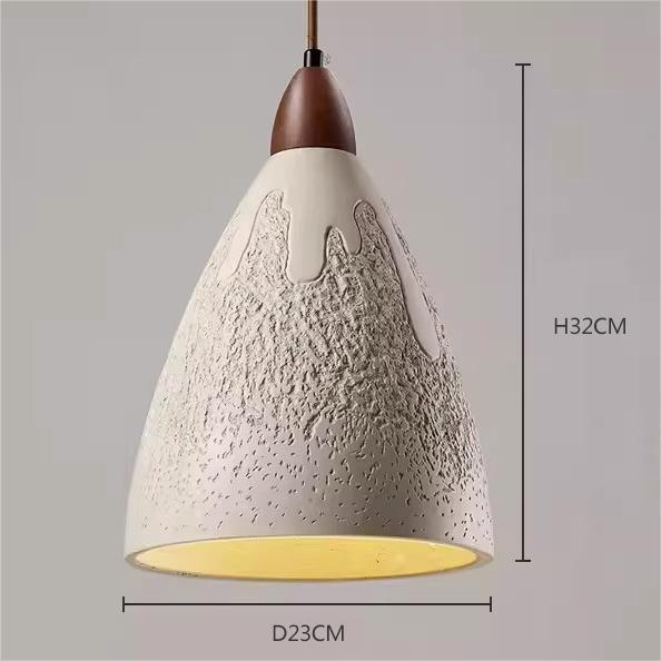 Японский подвесной светильник в стиле Ваби-Саби из желтого травертина, ретро-стиль середины века для спальни, гостевого дома или ресторана.