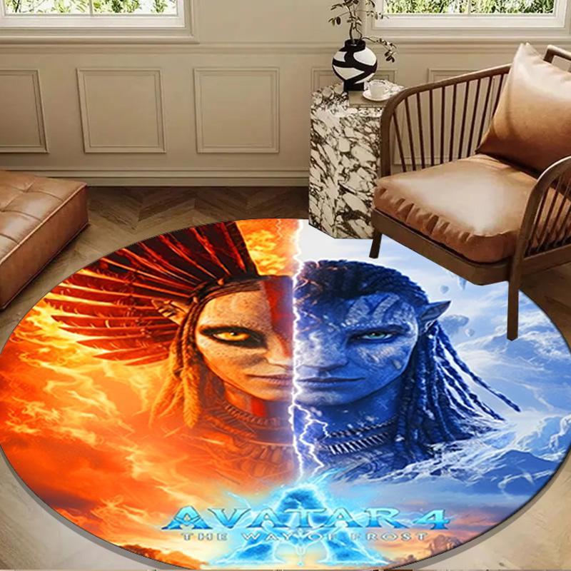 Fantasy Alien World Round Rug for Livingroom,Bedroom, Palyroom, Chair Rug, Area rug, Circle Carpet, Large Size Decor Fan Christmas gift