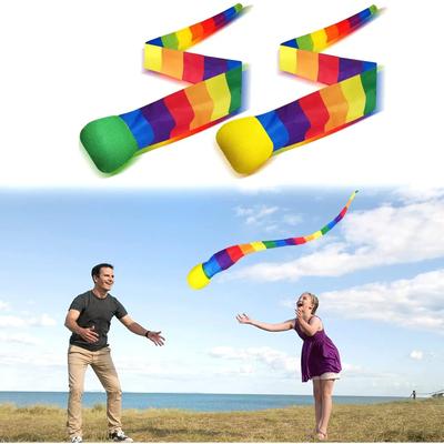 Мяч с радужным хвостом, экологически чистый тканевый мешок с песком, метеорный шар, безопасный хвост, мягкий мяч, детский сад, школа, сенсорная тренировка, детская игрушка