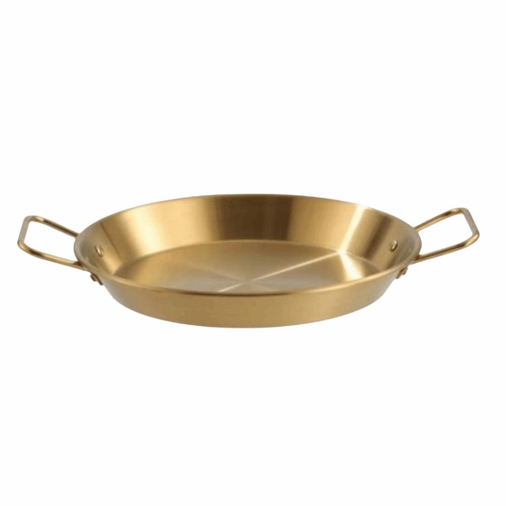 18/20/22/24cm Seafood Plate Nonstick Surface Dual Loop Handle Frying Pan Uniform Heat Transfer Flat Bottom Food Tray