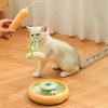 Автоматическая палочка-дразнилка для кошек Интерактивная умная палочка-дразнилка для кошек с вращающимся пером и катящимся шариком для домашних кошек