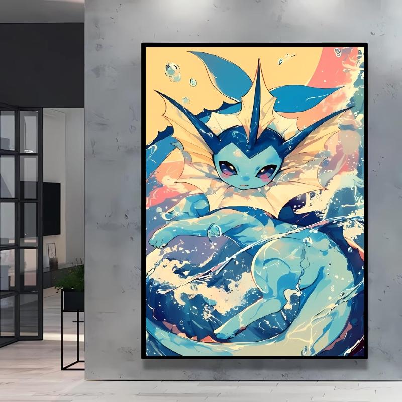Japanese Anime Canvas Paintings Pikachu Poster Cartoon Character Picture Bright and Clear Colors High Quality Home Decor