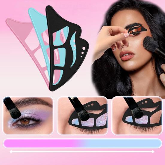 5-в-1 силиконовый трафарет для теней для век, многоразовый помощник для начинающих, руководство по нанесению теней для век