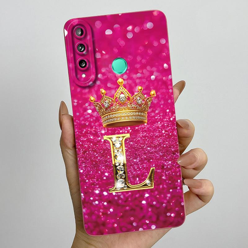 Для Huawei Y7p P40 Lite E ART-L28 ART-L29 Модный Чехол для Телефона с Инициалами для Пары Y7P 2020 Мягкий Силиконовый TPU Защитный Чехол