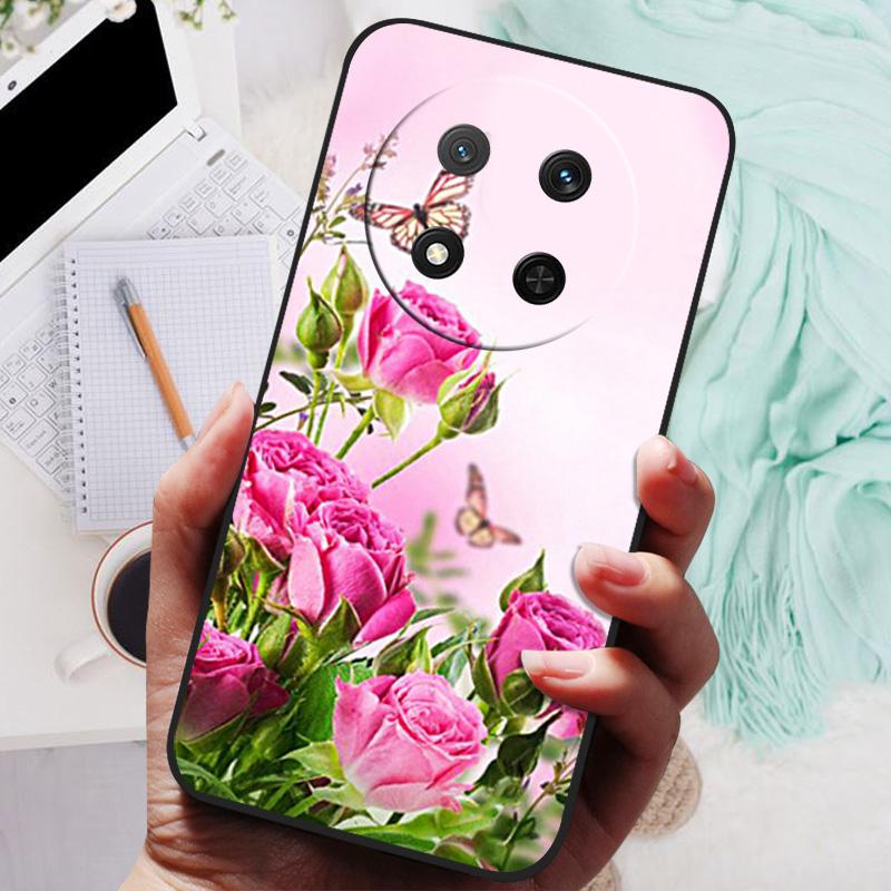 Чехол для Honor Magic7 Lite 5G Крутой Черный Силиконовый Мягкий ТПУ Чехлы для Телефона для Honor Magic 7 Lite 7Lite Защитная Задняя Крышка