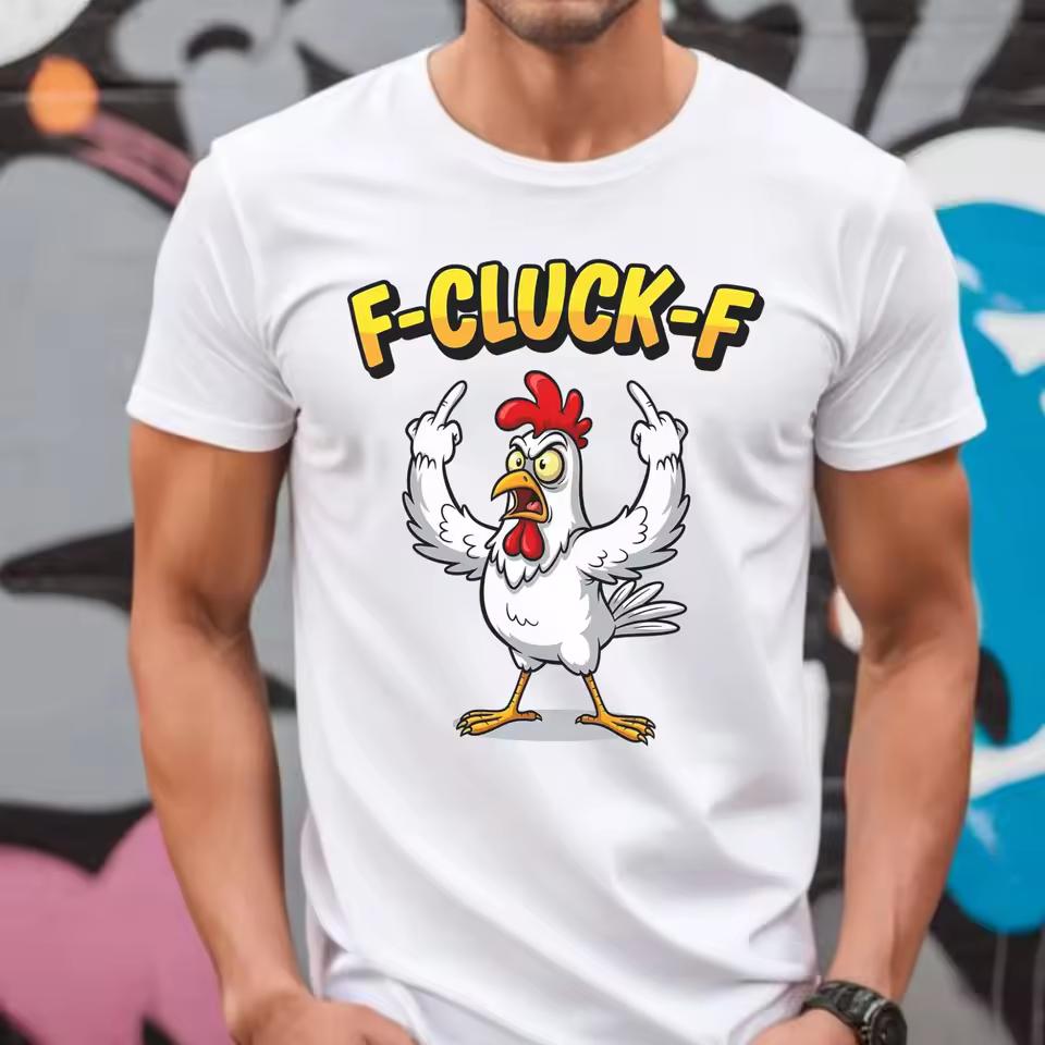 Смешная Куриная Шутка F-Caw-F Футболка Неуместная Цитата Петух, F-Caw-F Смешная Куриная Футболка Смешная Куриная Унисекс Футболка, Грубая Футболка
