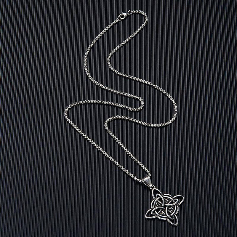 Винтажное ожерелье с подвеской в виде ведьминого узла, панк-колье с кельтским узлом, мужские и женские ювелирные изделия, аксессуары, подарок