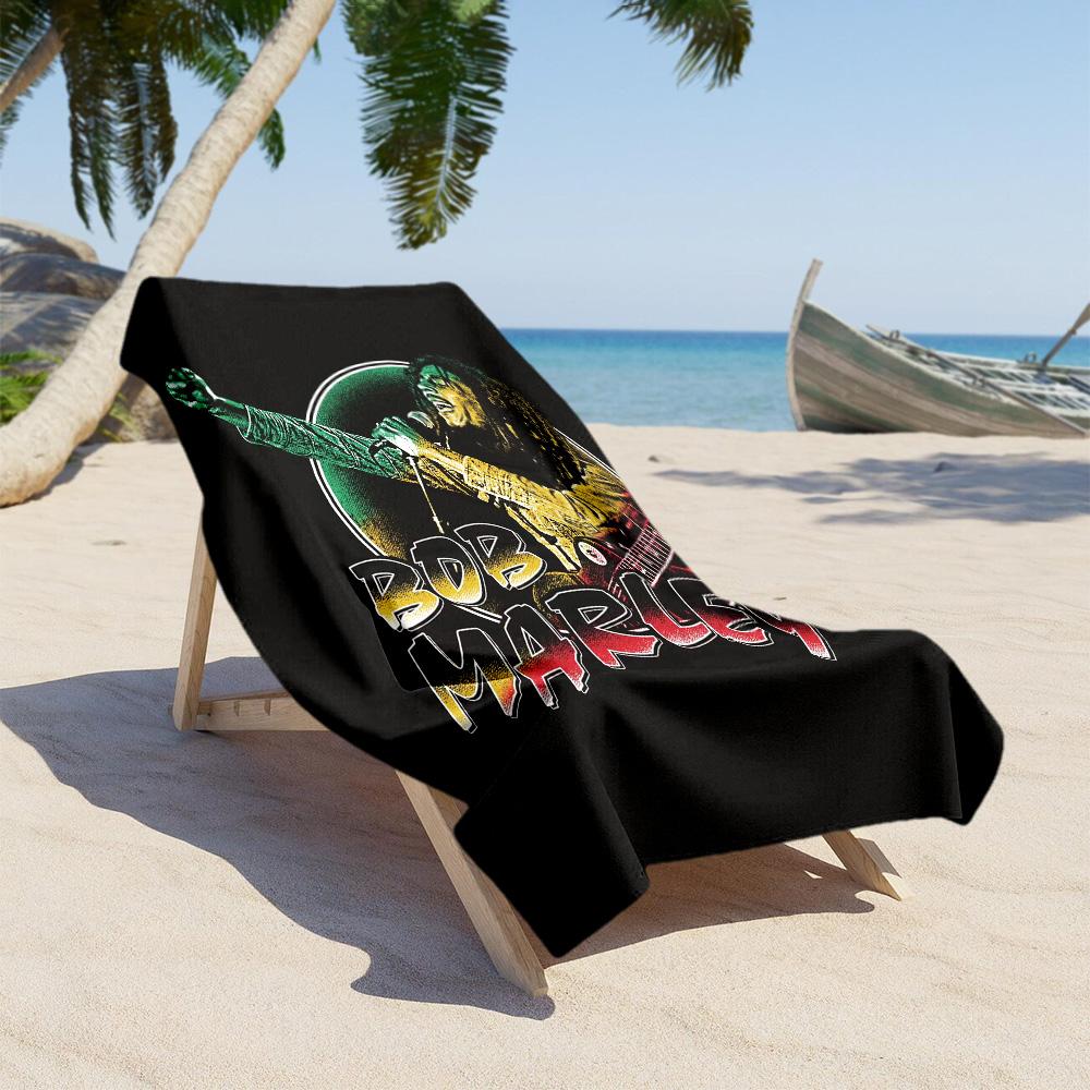 Bob Marley Beach Towel Super Soft Absorbent Comfortable Lightweight Perfect for Traveling Yoga Camping and Swimming