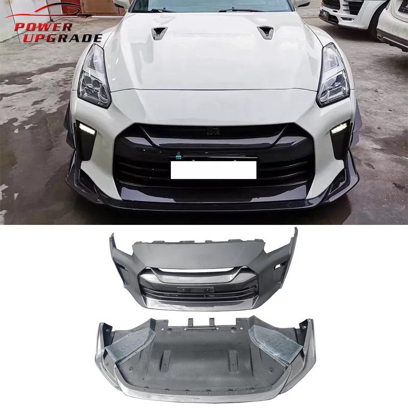 TS Style Semi-Carbon Fiber Front Bumper Kit for Nissan GTR R35 (Old Version) Modified Upgrade